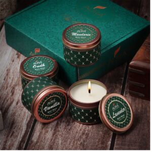Green tin jar candle - Aura