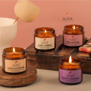 Amber jar set of 4 - Aura