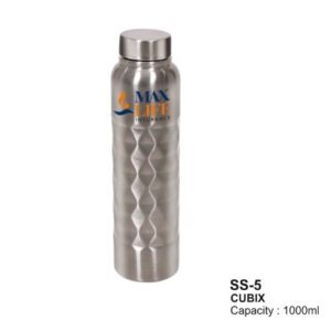 SS Bottle SS- 5 CUBIX Capacity 1000ml - JNDE